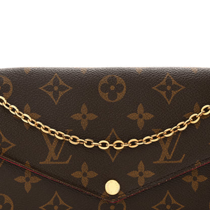 Louis Vuitton Monogram Pochette Felicie Chain Wallet Fuchsia 7 of 12