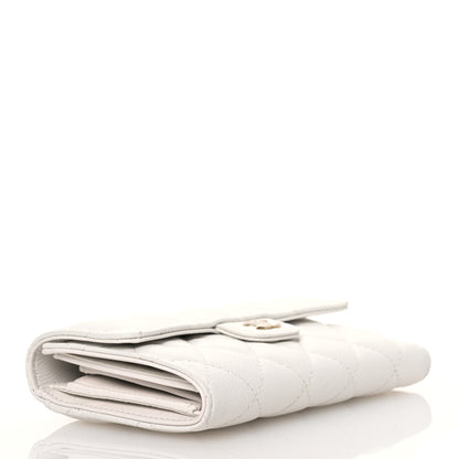 Chanel Caviar Quilted Medium Flap Wallet White 4 of 12