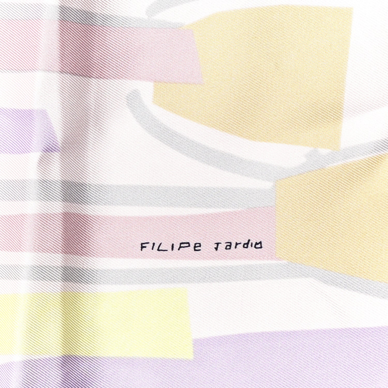 Hermes Silk Jersey Sea Surf and Fun Scarf 90 Rose Pale Mauve Jaune Soufre 5 of 6