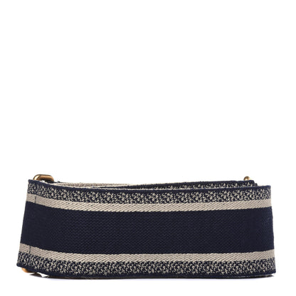 Christian Dior Canvas Embroidered Shoulder Strap Blue 2 of 9