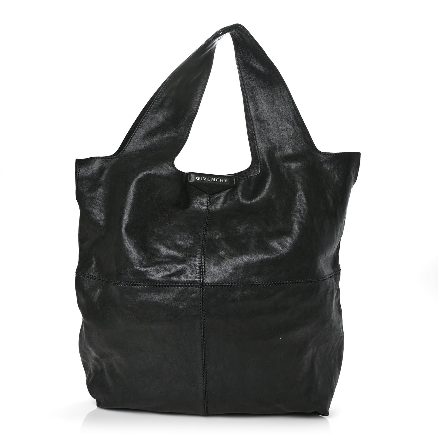 Lambskin George V Apron Bag Black