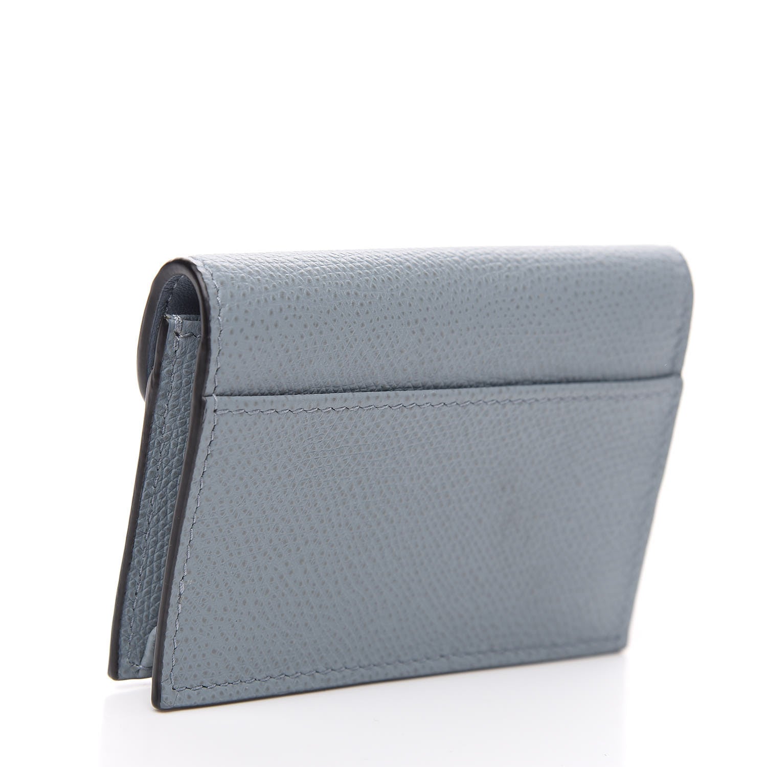 Christian Dior Grained Calfskin Saddle Card Holder Sky Blue 2 of 8