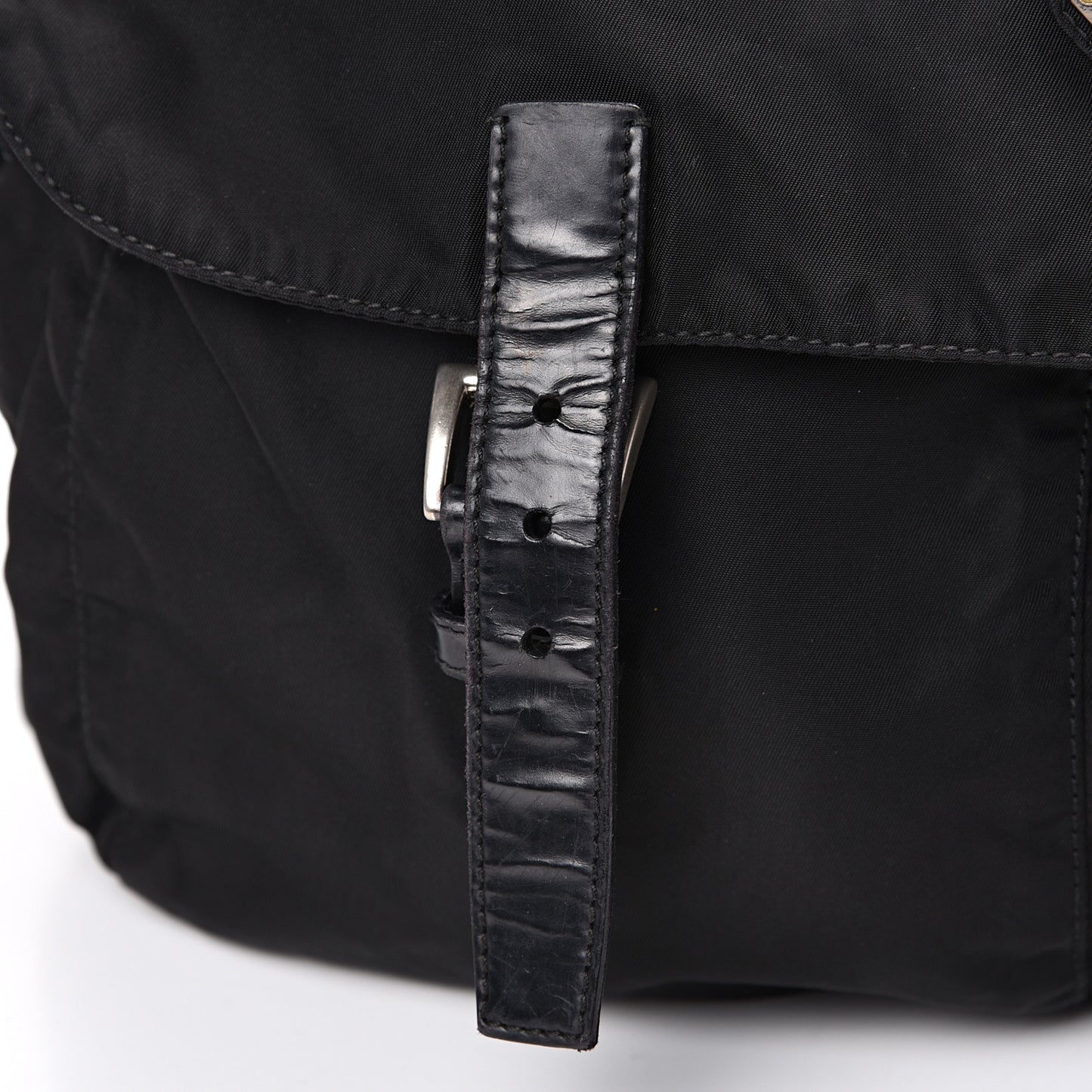 Nylon Vela Sport Messenger Bag Black