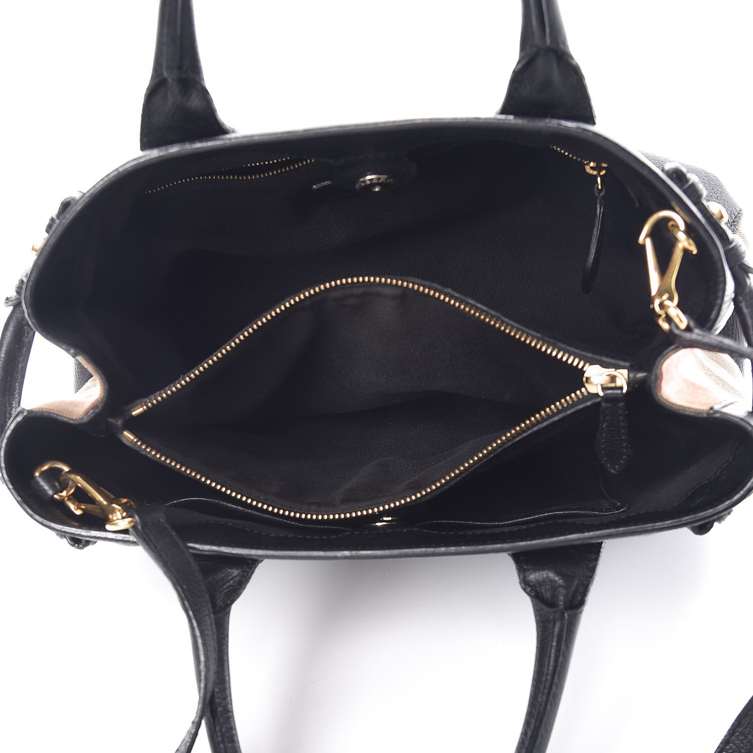 Burberry Smooth Calfskin Medium Banner Tote Black 6 of 20