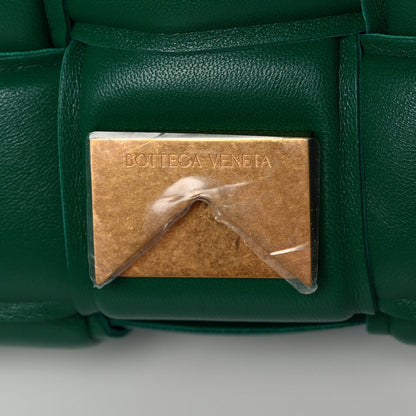 Bottega Veneta Lambskin Maxi Intreccio Padded Chain Cassette Crossbody Bag Racing Green 12 of 13