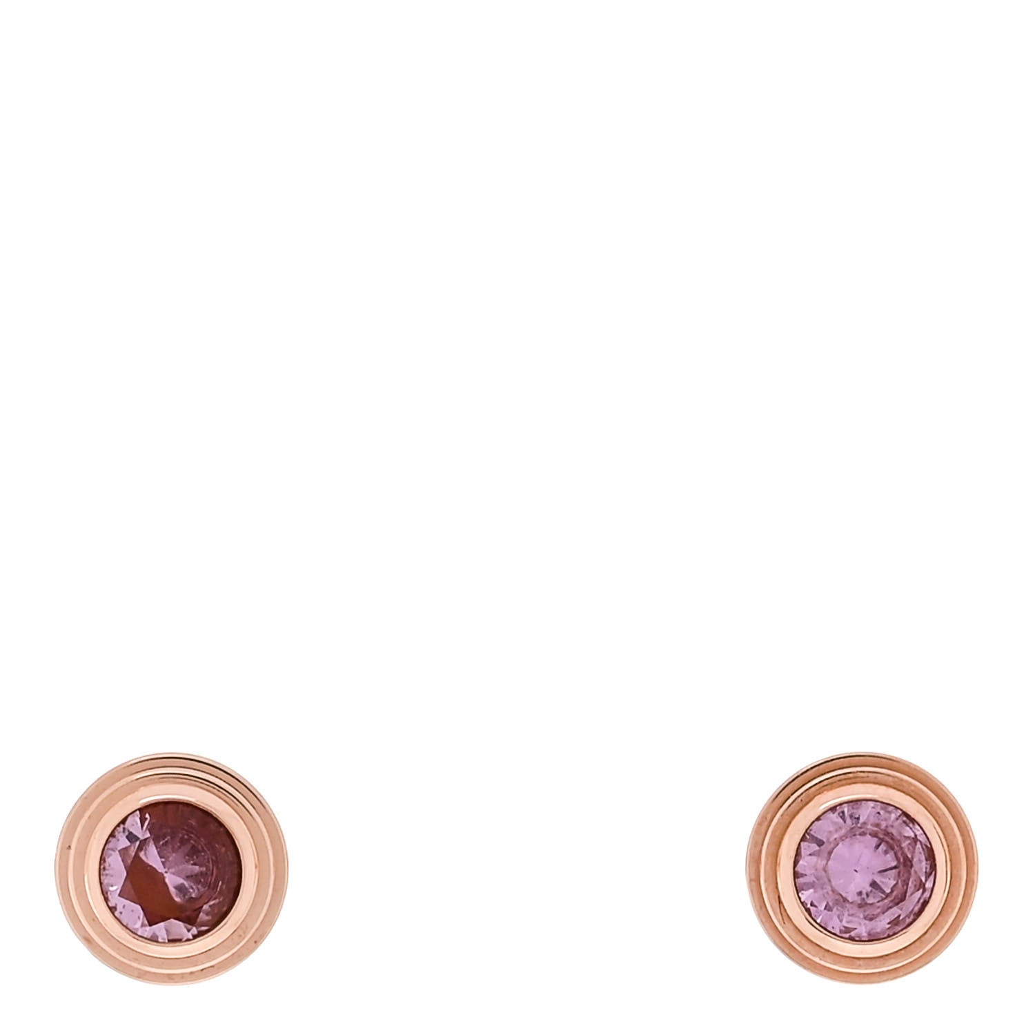 Cartier 18K Pink Gold Pink Sapphire D'Amour Earrings 1 of 6