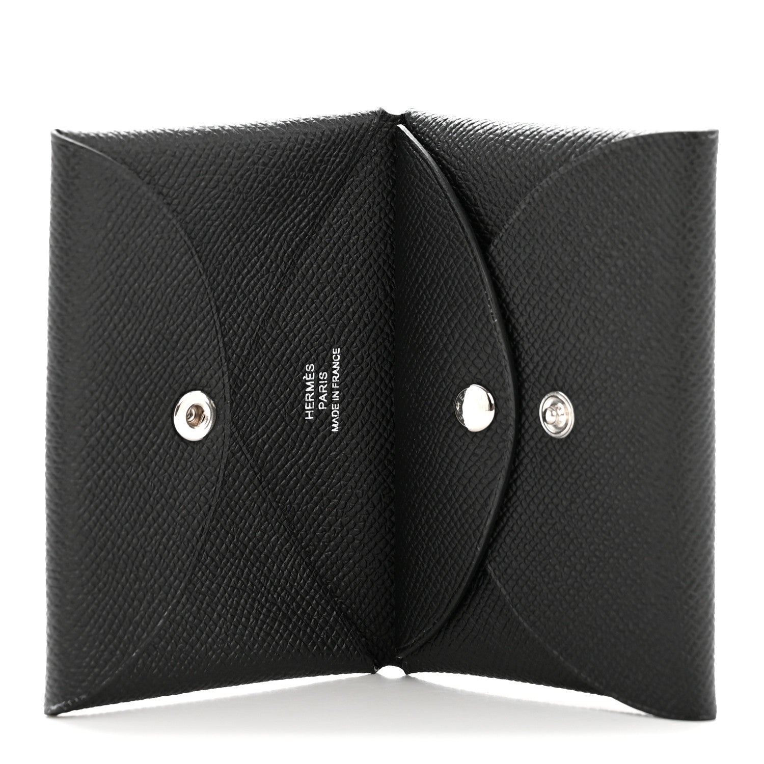 Hermes Epsom Calvi Duo Card Case Black 5 of 9
