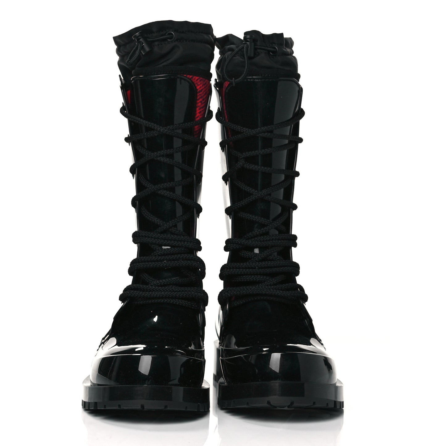 Shiny Rubber Diorcamp Low Boots 39 Black