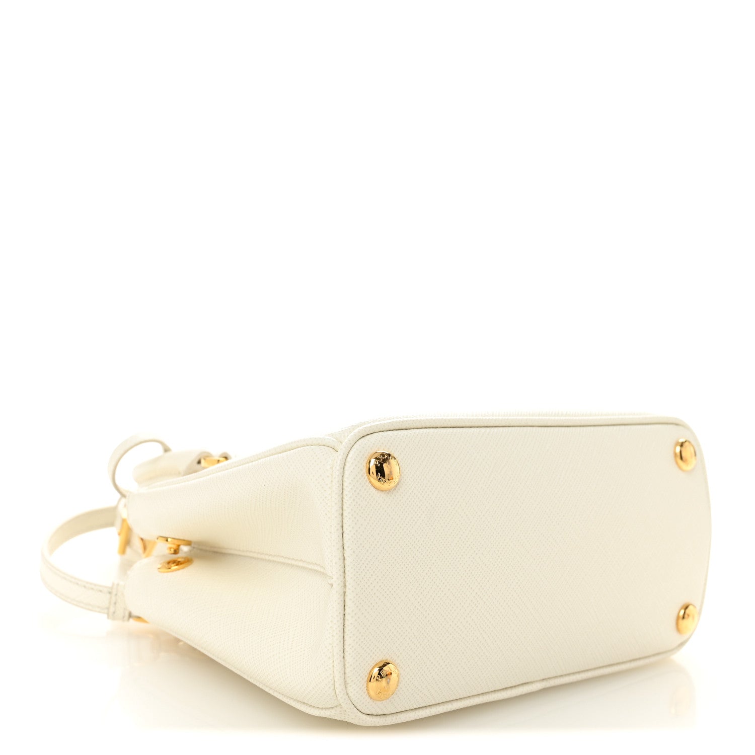 Prada Saffiano Lux Micro Galleria Double Zip Tote White 4 of 10