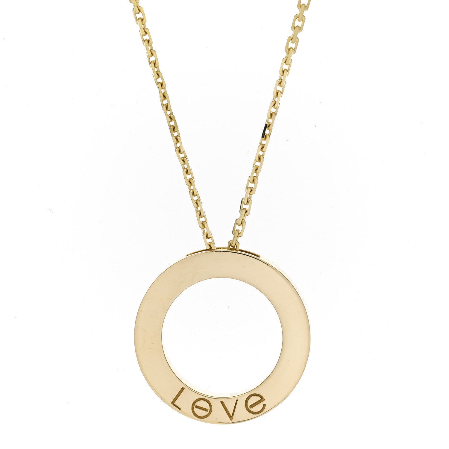 Cartier 18K Yellow Gold Diamond LOVE Paved Necklace 4 of 5