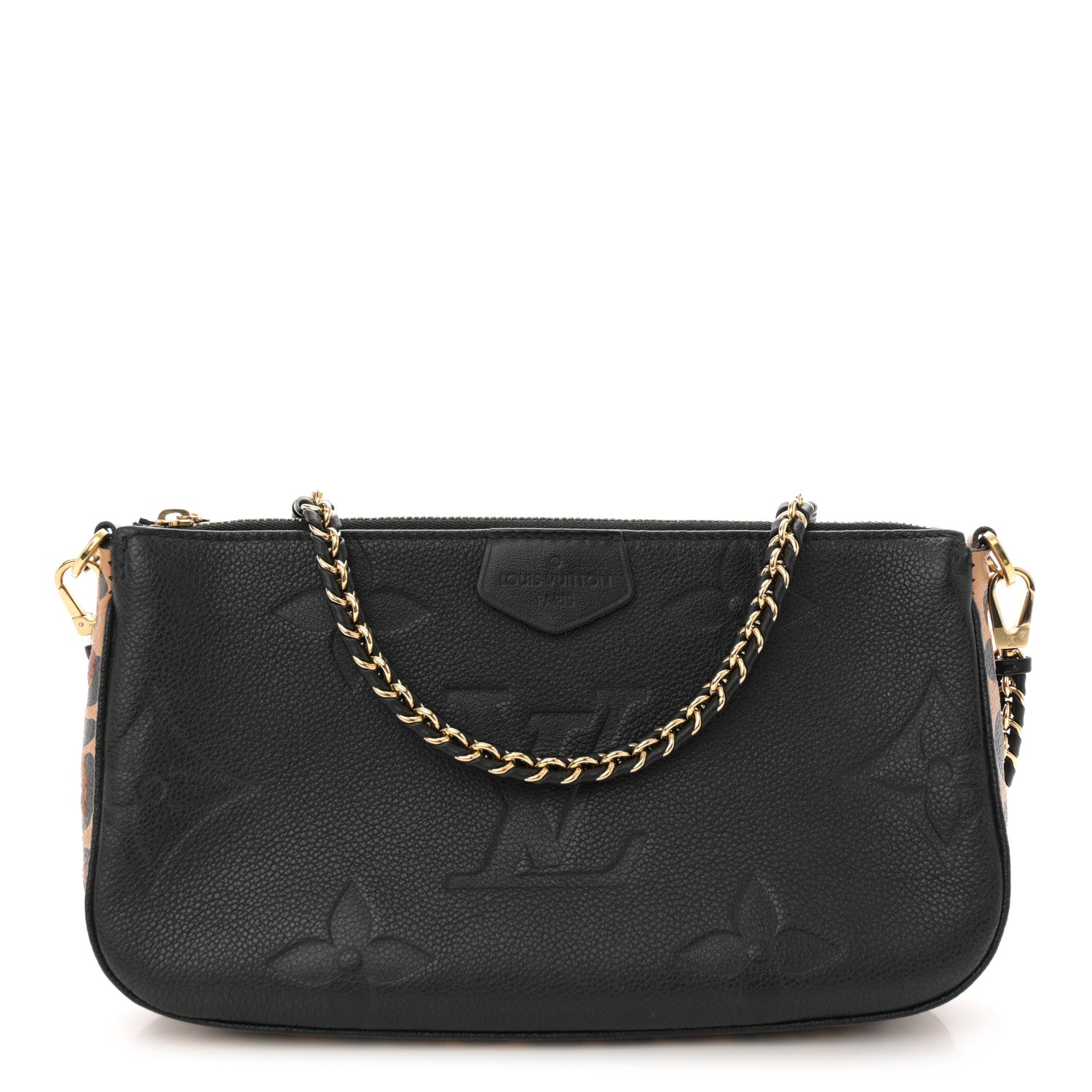 Louis Vuitton Empreinte Monogram Giant Wild At Heart Multi Large Pochette Accessories Black 1 of 10