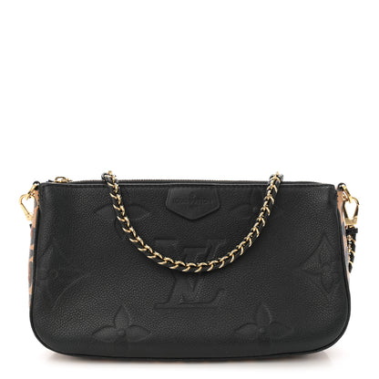 Louis Vuitton Empreinte Monogram Giant Wild At Heart Multi Large Pochette Accessories Black 1 of 10