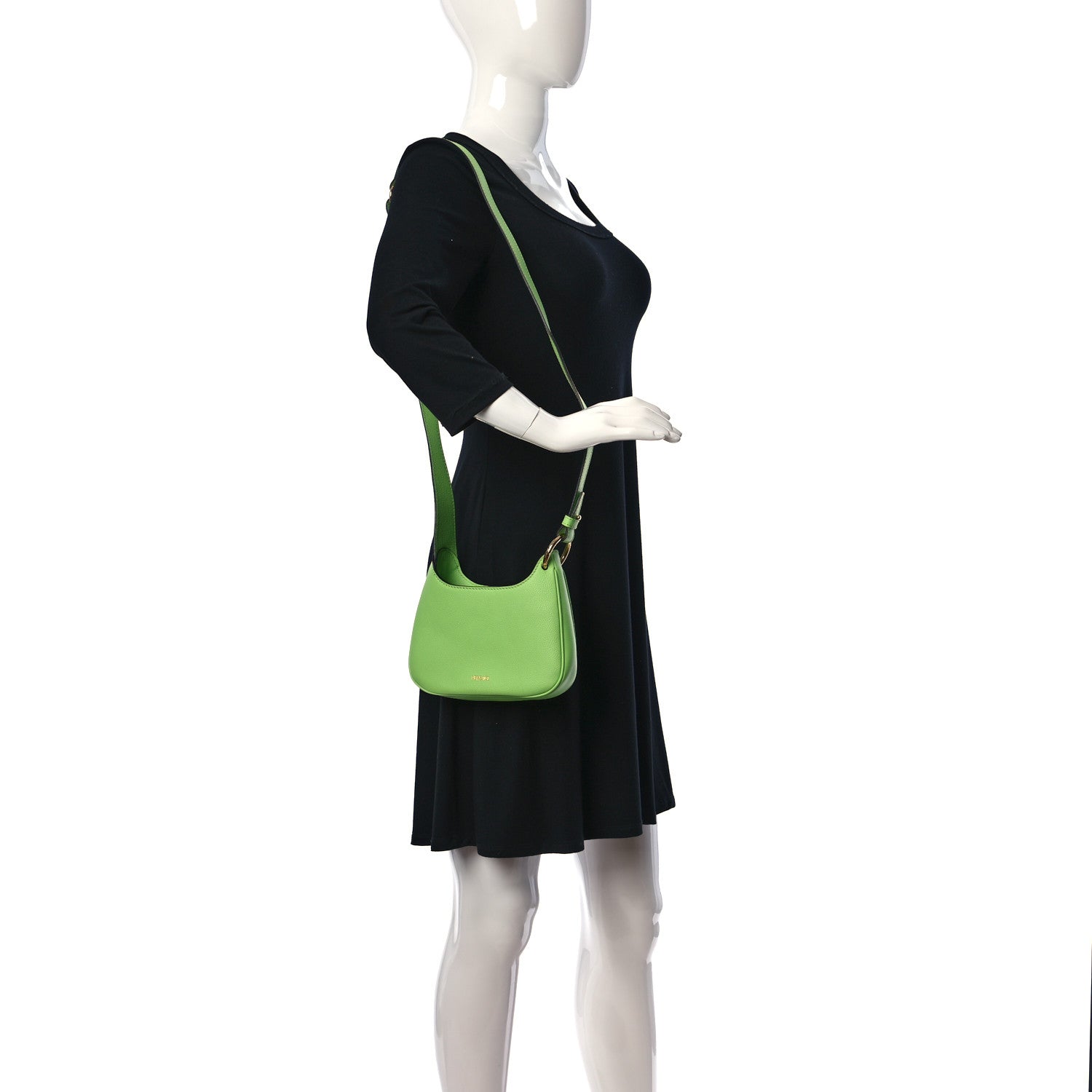 Versace Calfskin La Medusa Small Hobo Crossbody Green 2 of 9