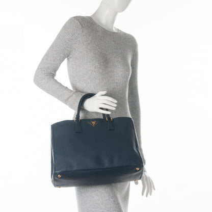 Prada Saffiano Lux Large Tote Baltico 2 of 9