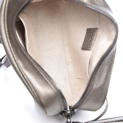 Gucci Metallic Pebbled Calfskin Small Soho Disco Bag Sasso 5 of 7