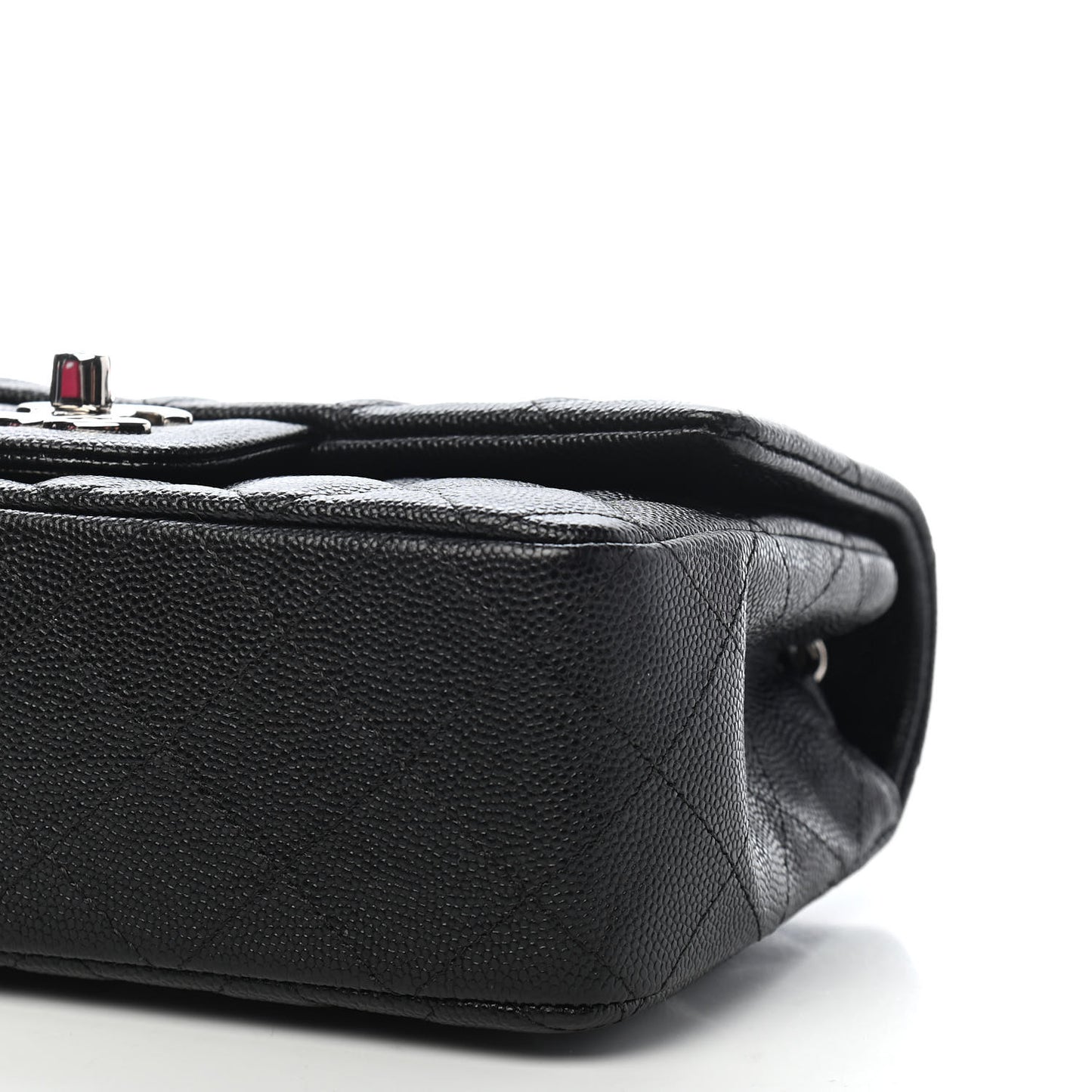 Caviar Quilted Mini Rectangular Flap Black