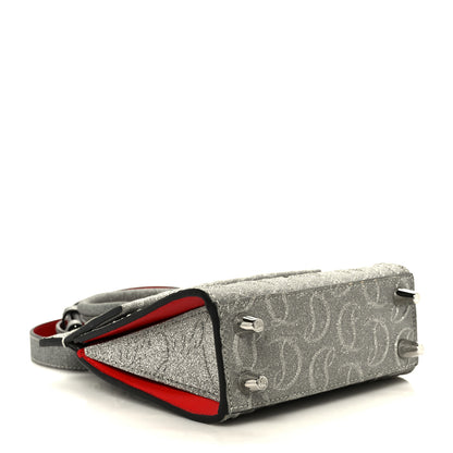 Christian Louboutin Glitter Calfskin Paloma Mini Empire Tote Silver 4 of 12