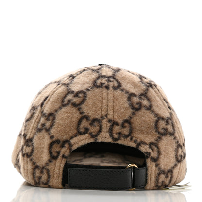 Gucci Covered Wool GG Monogram Baseball Hat M Beige Ebony 6 of 10