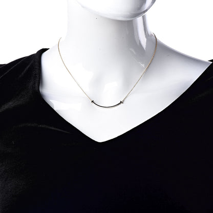 Tiffany 18K Rose Gold Small T Smile Pendant Necklace 2 of 6