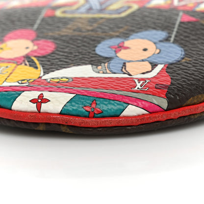 Louis Vuitton Monogram 2020 Christmas Animation Bumper Cars Round Coin Purse Coquelicot 9 of 10