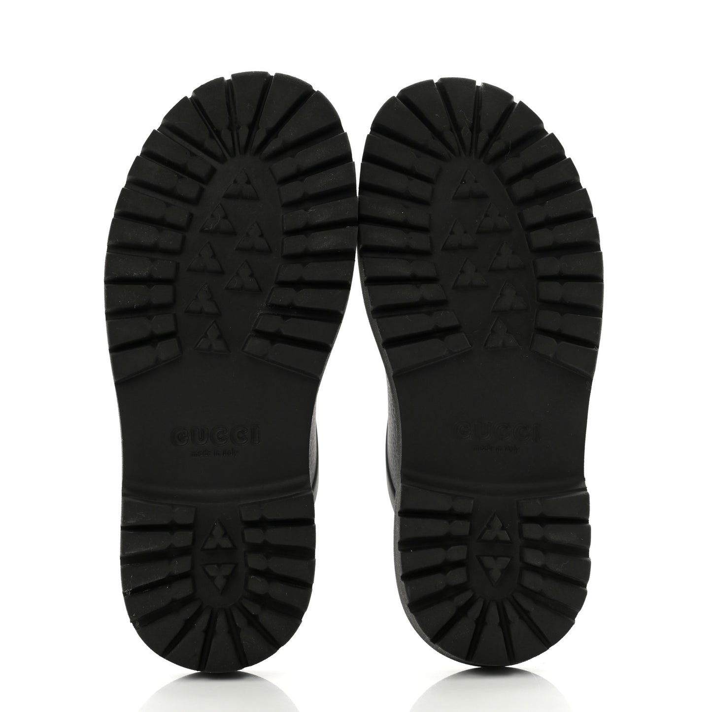 Rubber GG Monogram Perforated Mens Slip On Sandals 6 Black