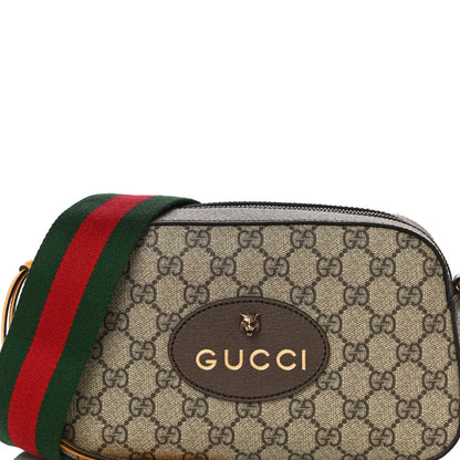Gucci GG Supreme Monogram Web Neo Vintage Shoulder Bag Beige New Acero Crop 9 of 12