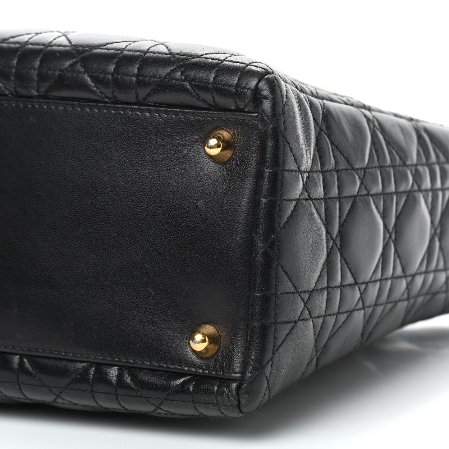 Lambskin Cannage Large Lady Dior Black