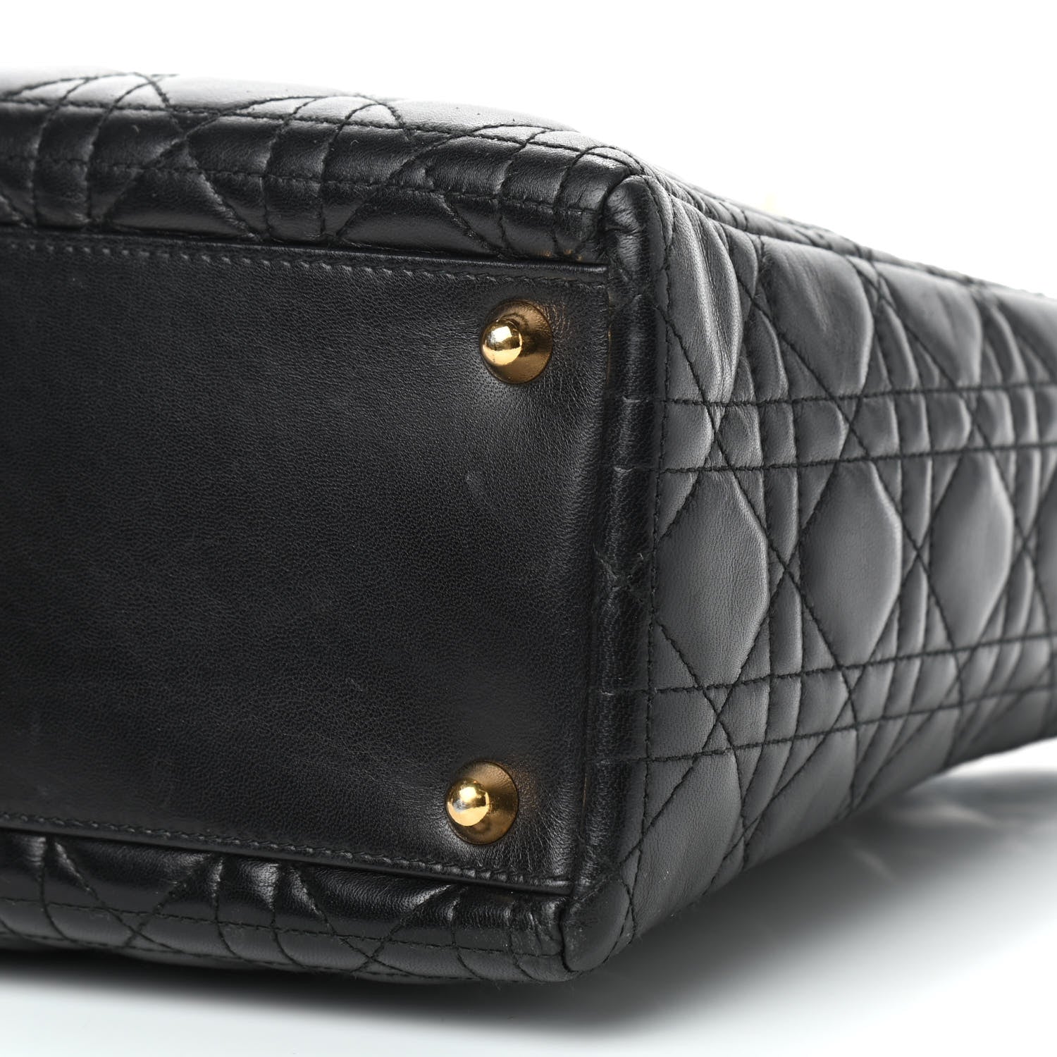 Christian Dior Lambskin Cannage Large Lady Dior Black 6 of 8
