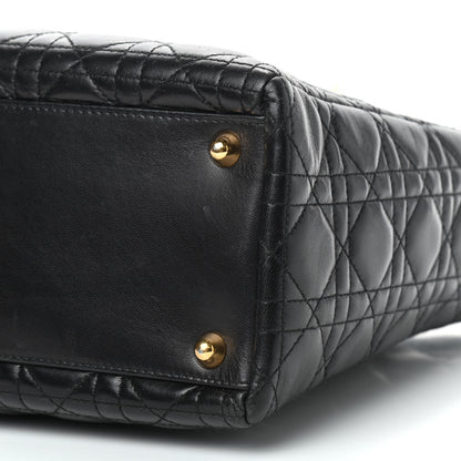 Christian Dior Lambskin Cannage Large Lady Dior Black 6 of 8