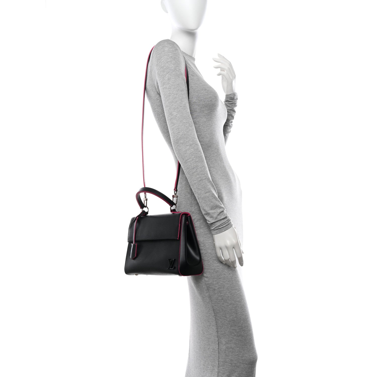 Louis Vuitton Epi Cluny BB Black Hot Pink 2 of 11