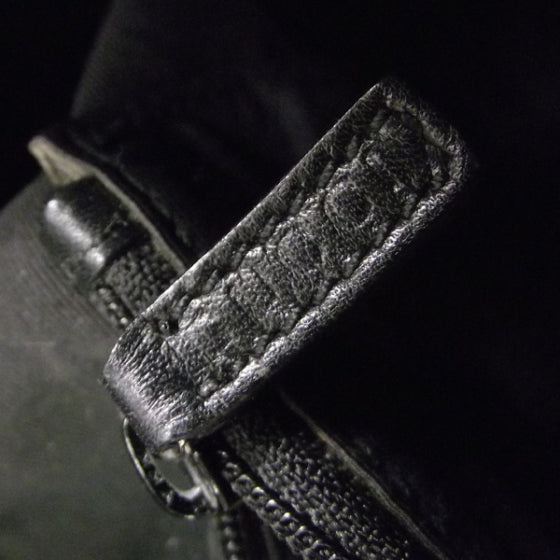 Denim Monogram Shoulder Bag Black