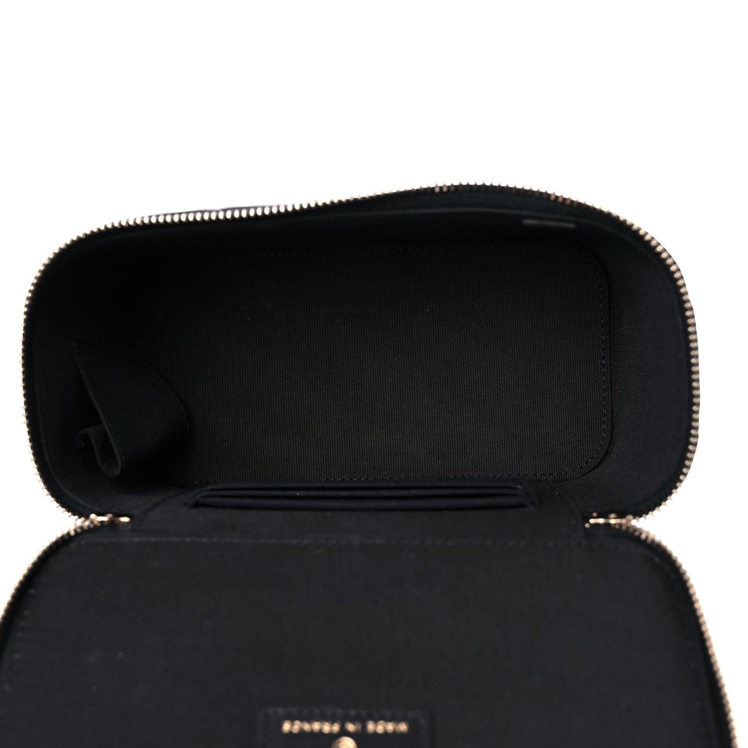 Chanel Lambskin Quilted Small Top Handle Vanity Case With Chain Black 5 of 11