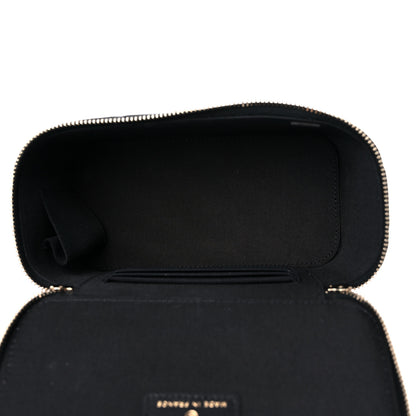 Chanel Lambskin Quilted Small Top Handle Vanity Case With Chain Black 5 of 11