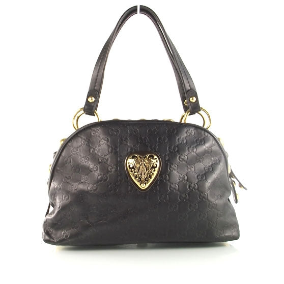 Guccissima Medium Babouska Dome Bag Black