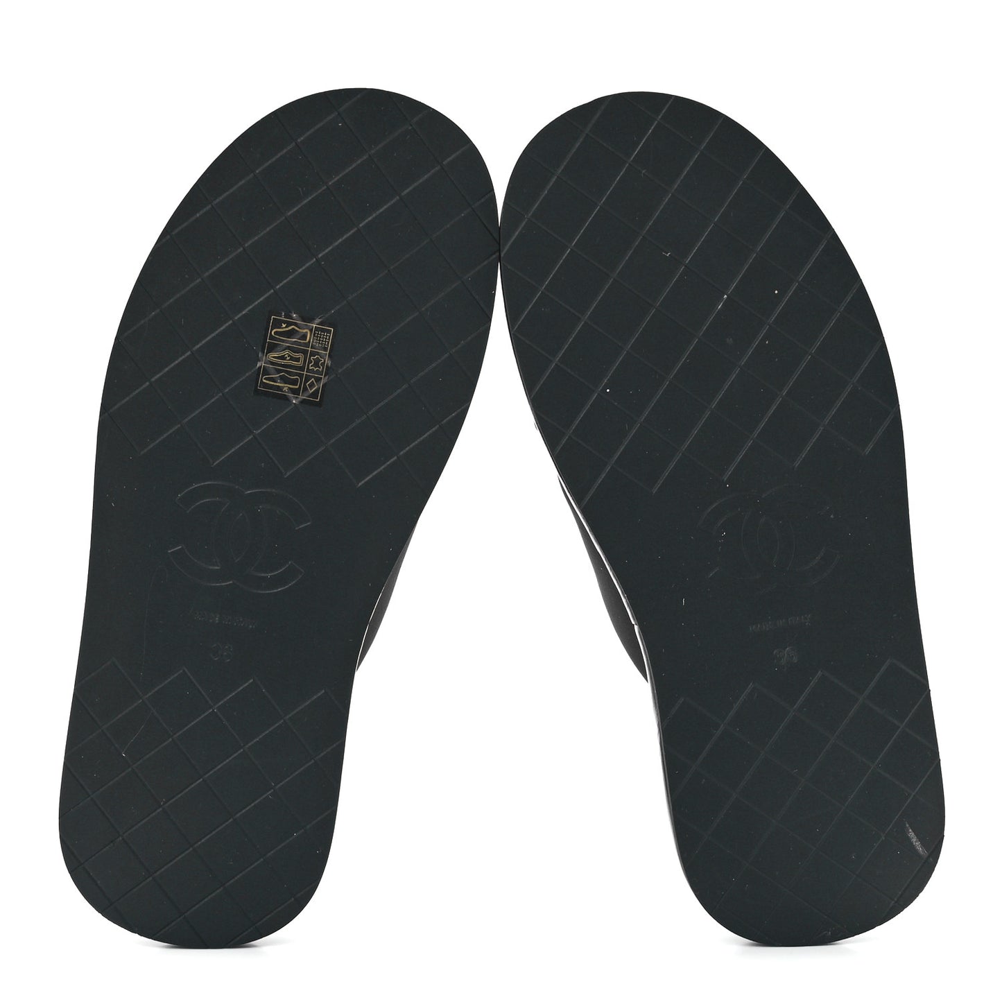 Fabric CC Mules Sandals 36 Black