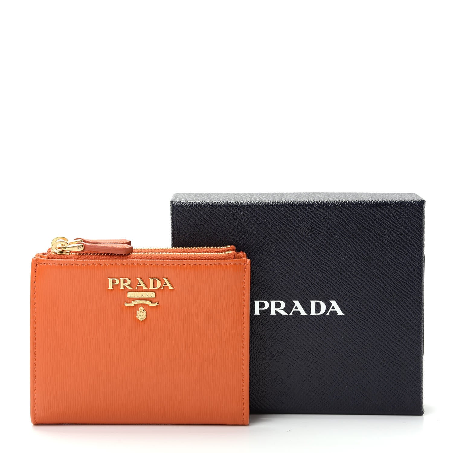 Prada Vitello Move Wallet Papaya 7 of 7