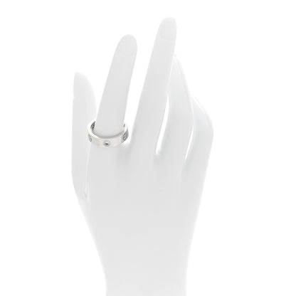 Cartier 18K White Gold 3 Diamond 5.5mm LOVE Ring 58 8.5 2 of 5