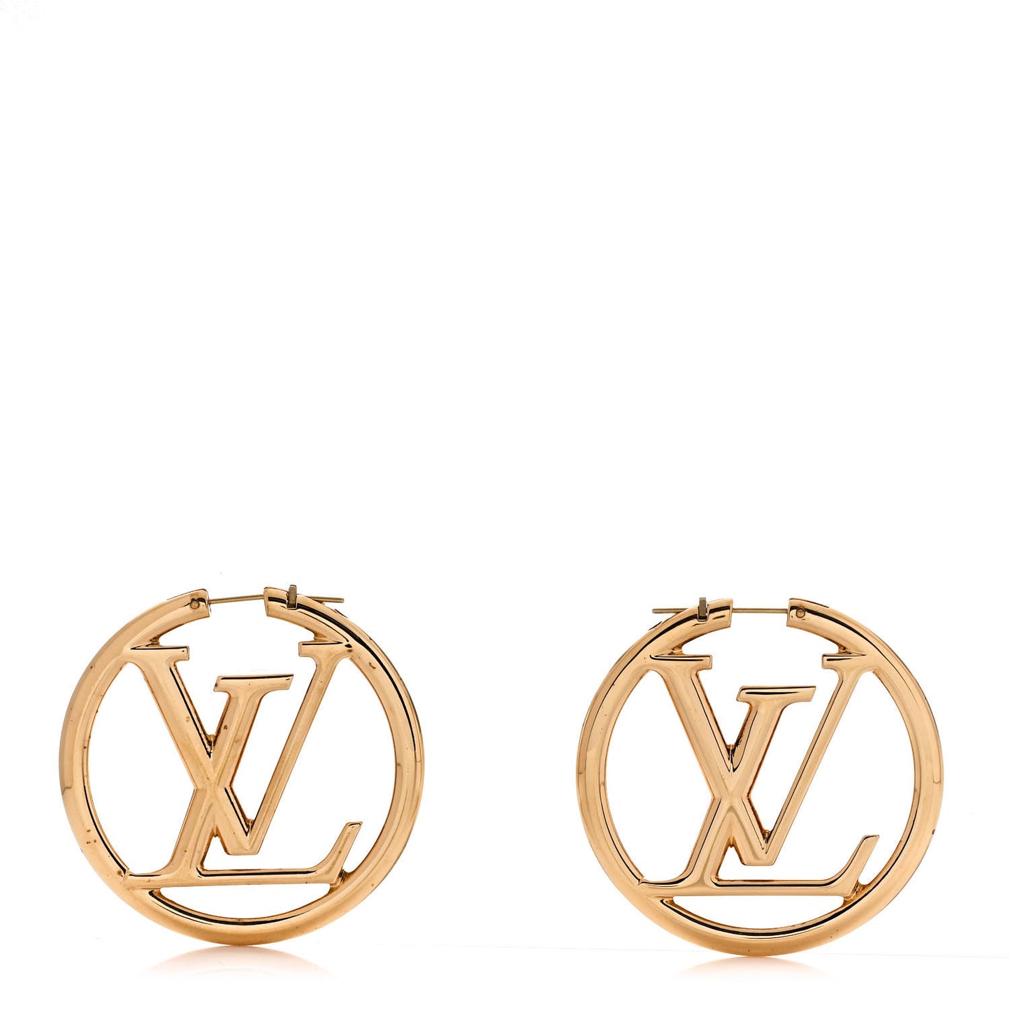 Metal Louise Hoop Earrings Gold