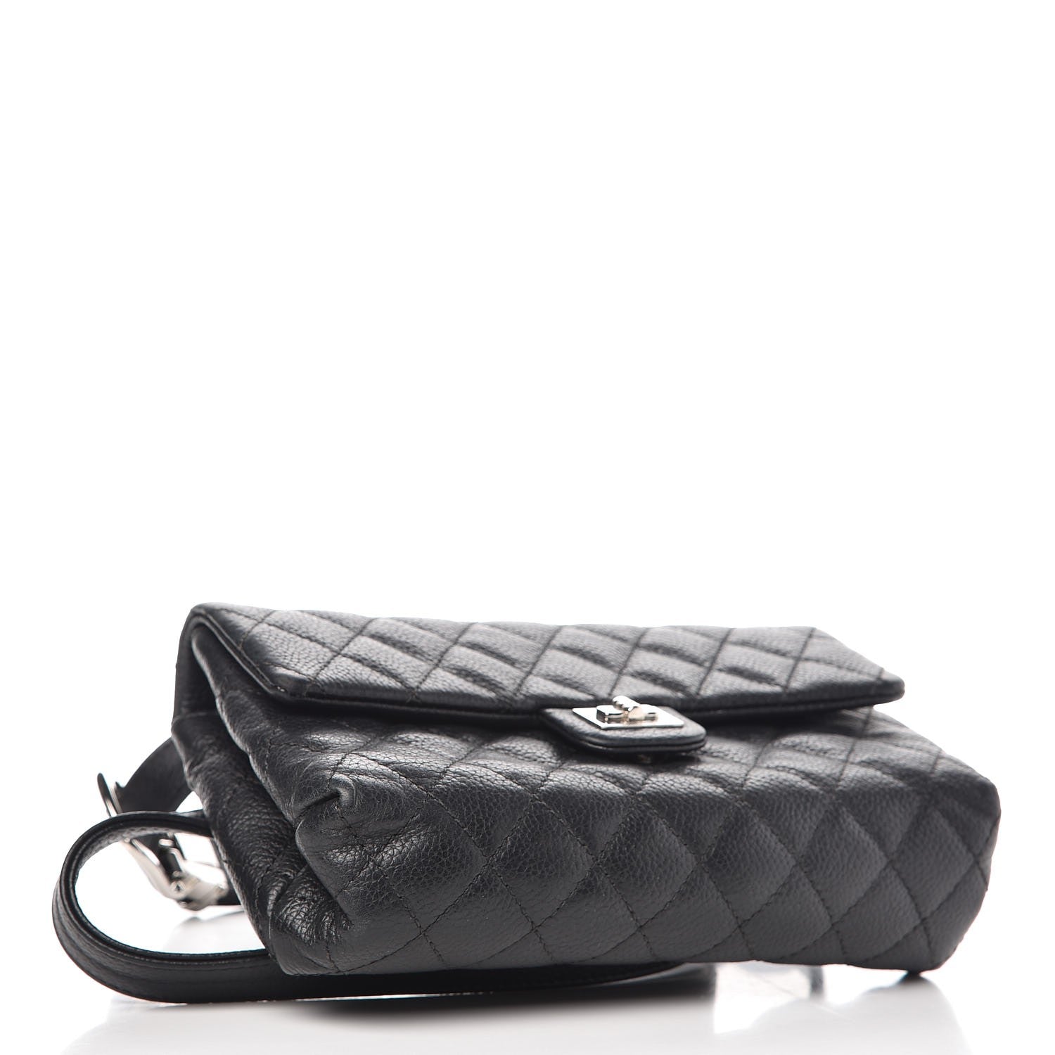 Chanel Grained Calfskin Quilted 2.55 Reissue Flap Belt Bag Clutch Black 4 of 8