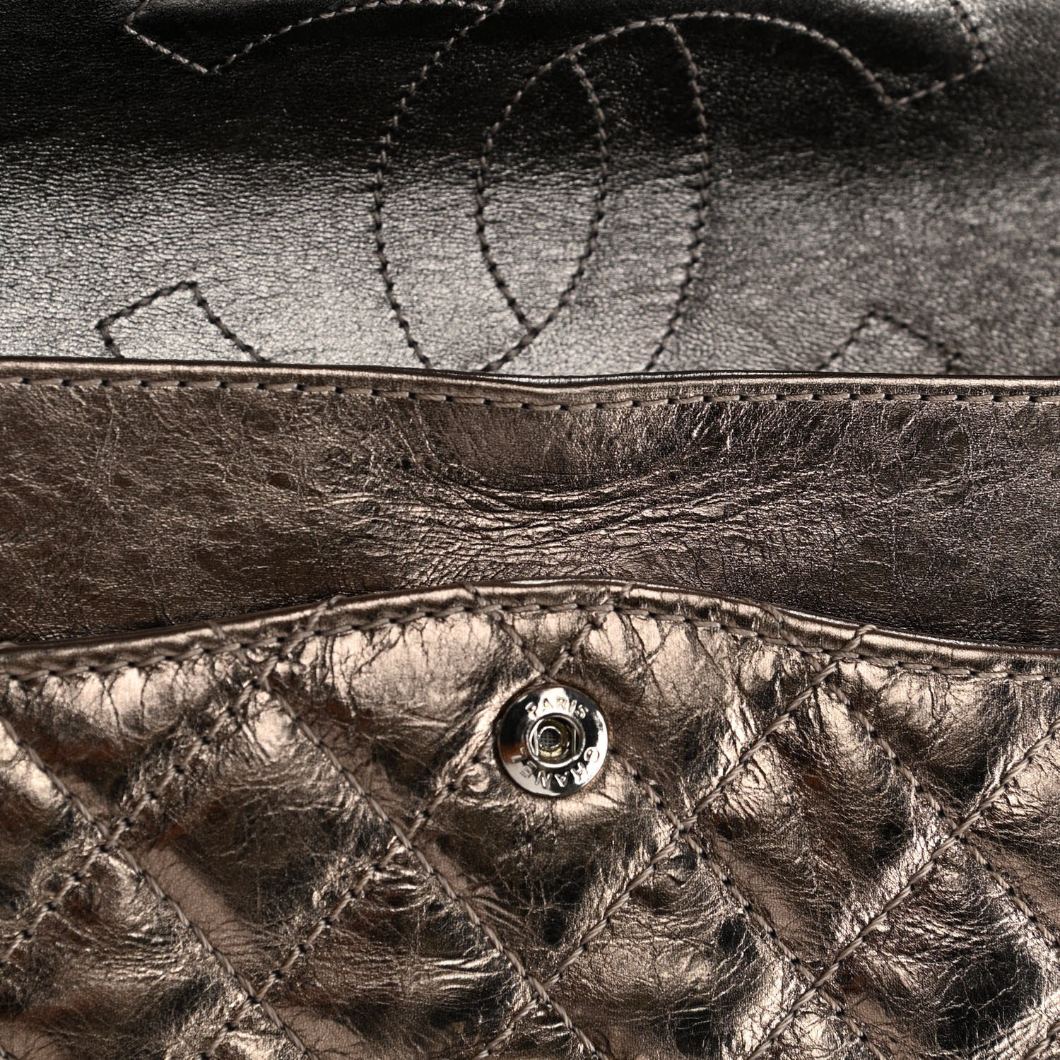 Chanel Metallic Aged Calfskin Quilted 2.55 Reissue 226 Flap Pewter 20 of 20