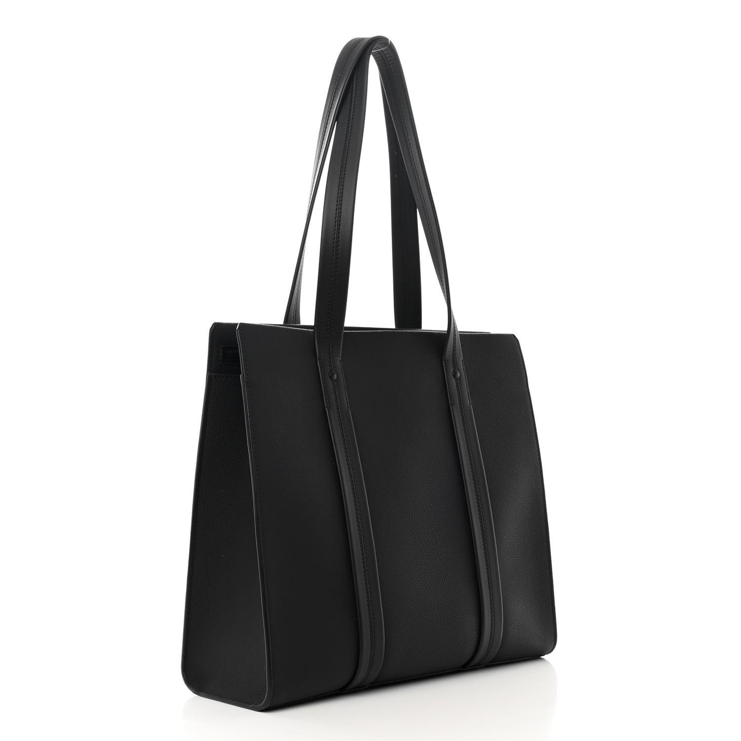 Grained Calfskin LV Aerogram Tote Black