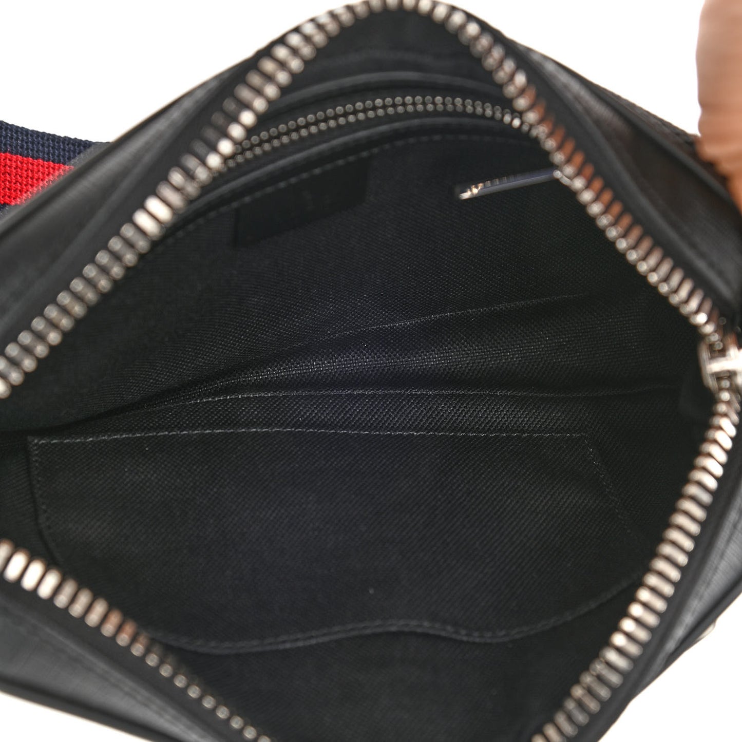 Soft GG Supreme Monogram Web Belt Bag Black Grey