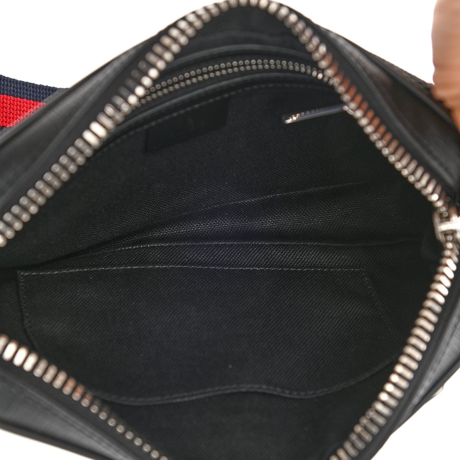 Gucci Soft GG Supreme Monogram Web Belt Bag Black Grey 5 of 11