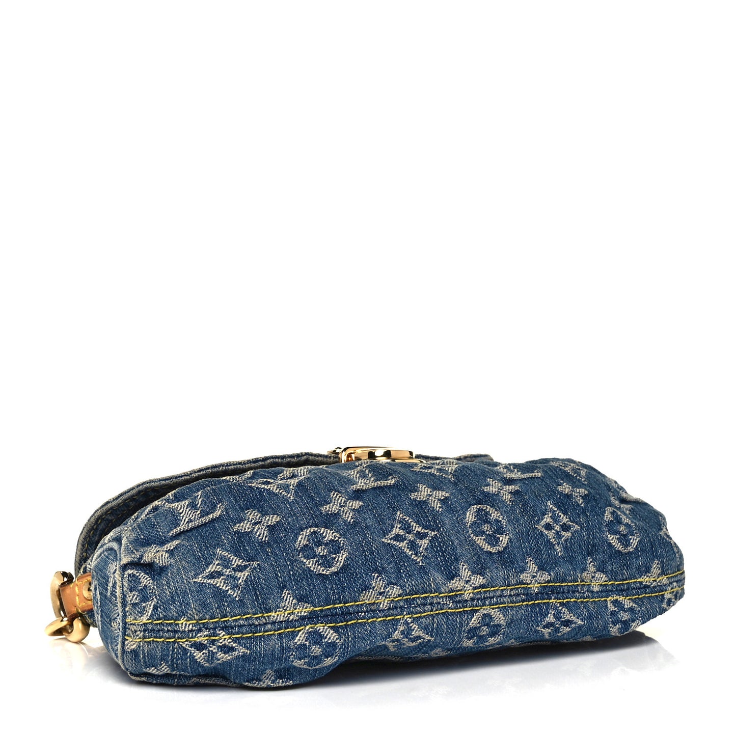 Monogram Denim Mini Pleaty Blue