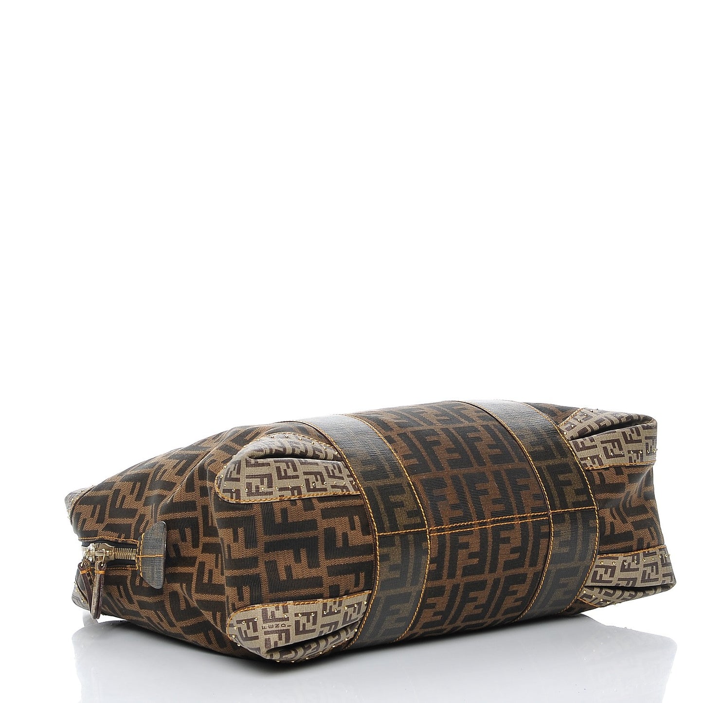 Zucca Zucchino Spalmati Large B Mix Tote Tobacco