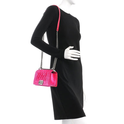 Chanel Velvet Quilted Small Boy Flap Fuchsia 2 of 8