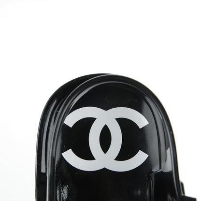 Chanel PVC CC Pearl Thong Sandals 37 Black 7 of 7