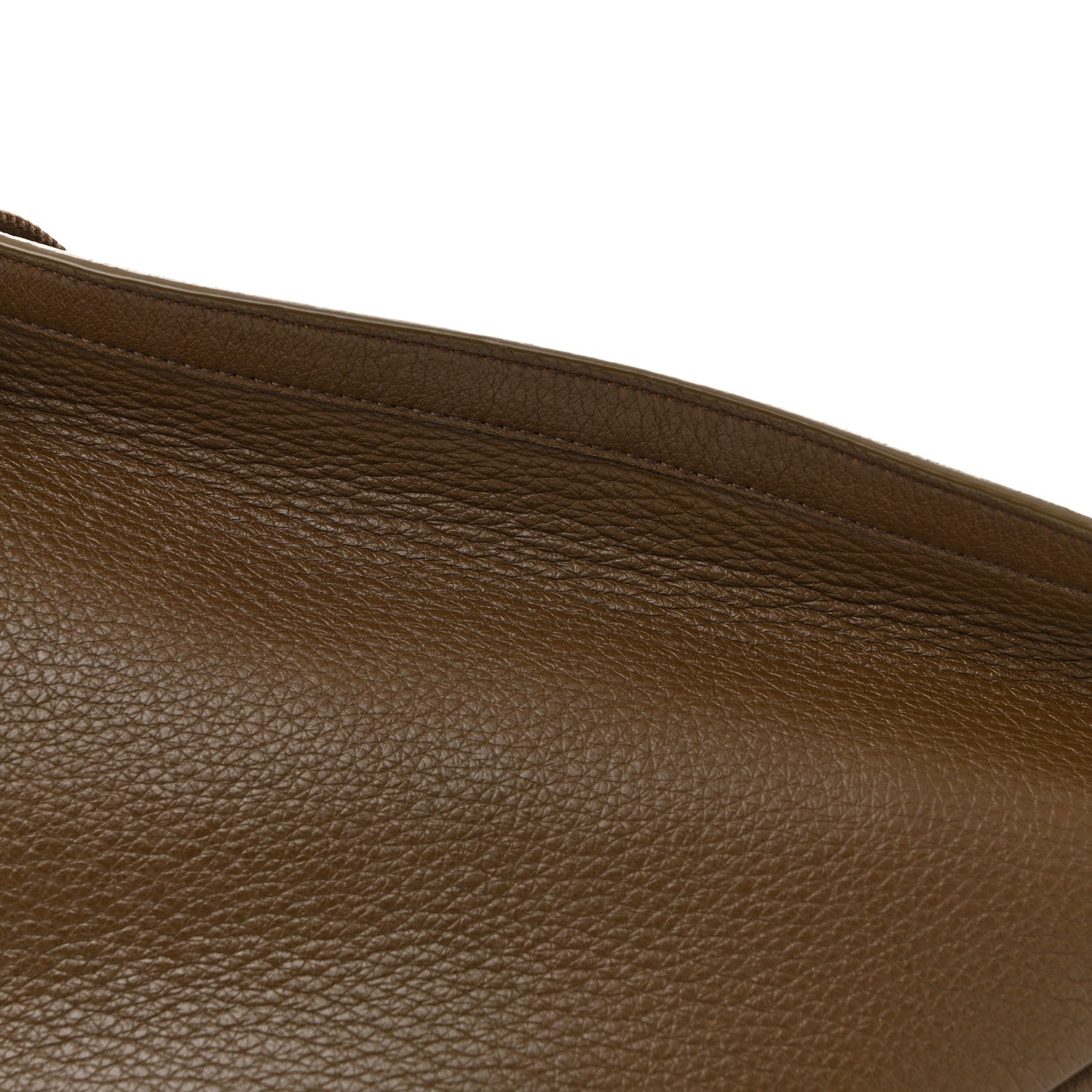 The Row Grained Calfskin Large Slouchy Banana Bag Brunette 8 of 11