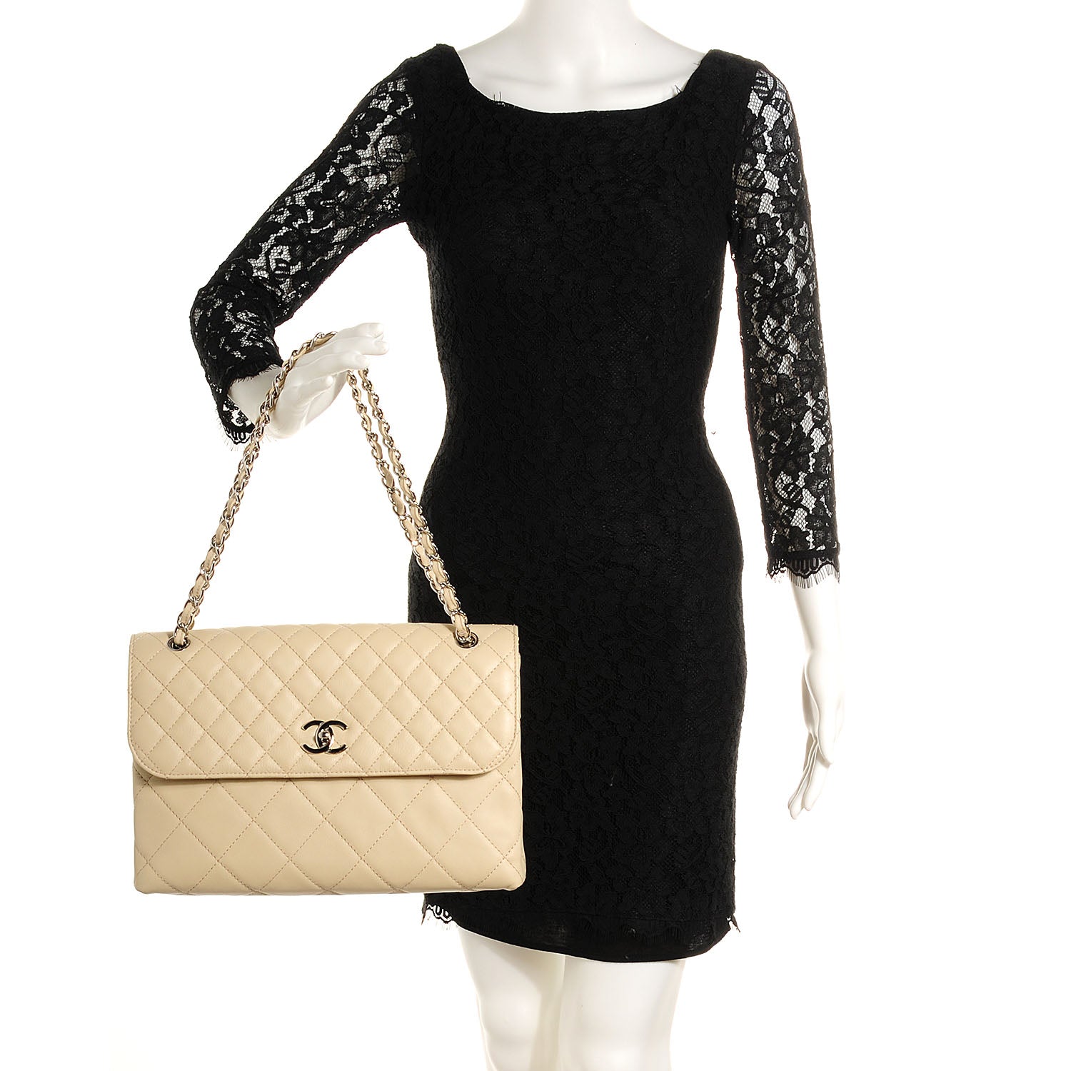 Chanel Calfskin Quilted In the Business Flap Bag Light Beige 2 of 10