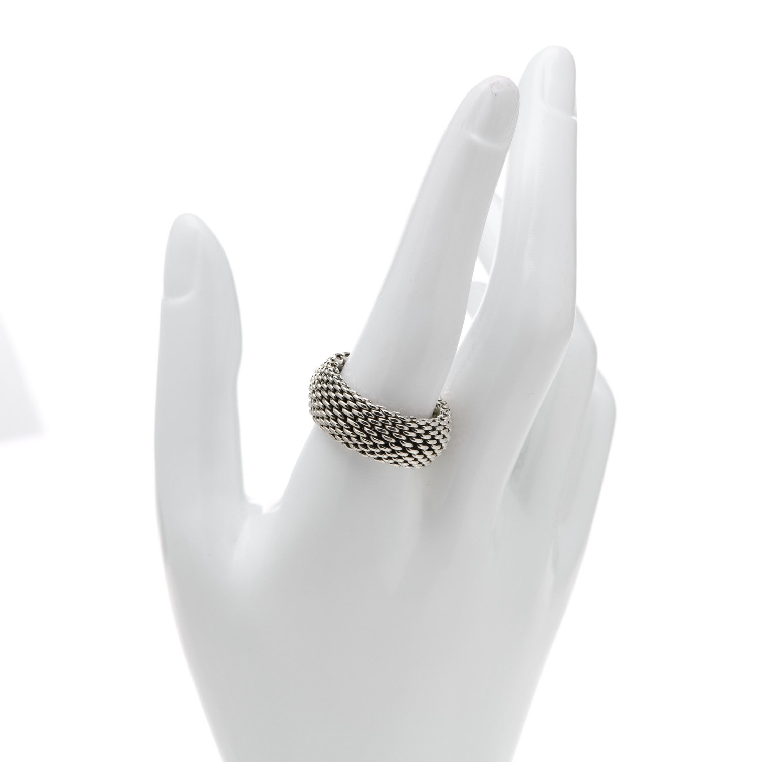 Tiffany Sterling Silver Somerset Mesh Ring 62 10 2 of 4